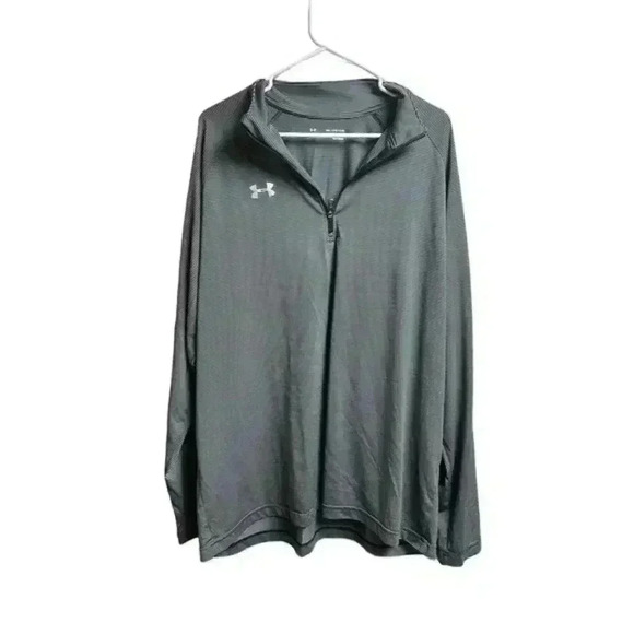 Under‎ Armour Striped Tech Quarter Pullover Long Sleeve Men's Size 2XL - Picture 1 of 8